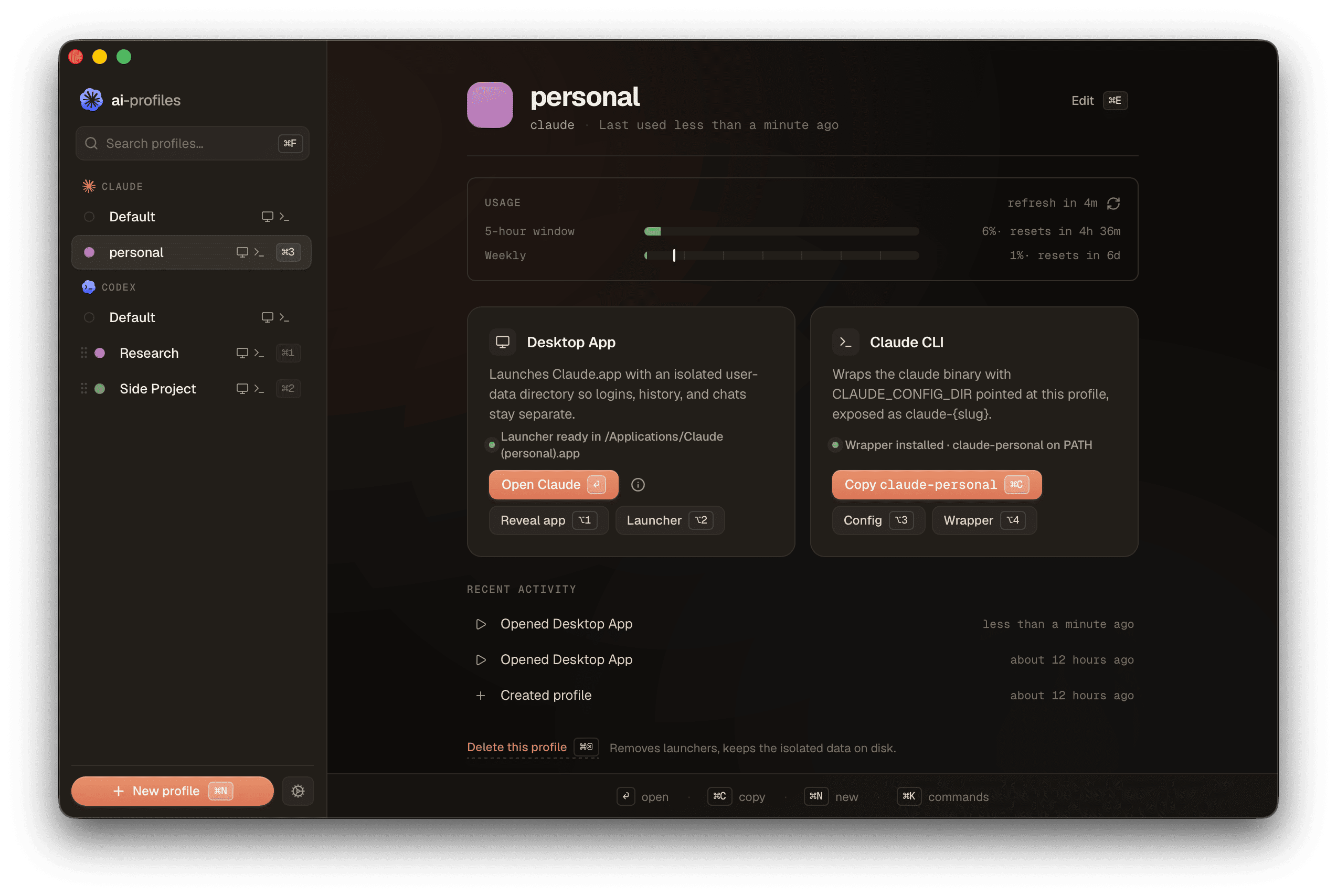 ai-profiles app